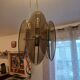 Vintage Chandelier Veca, Chrome and Smoked Glass