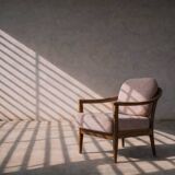 Vintage Mid-Century Modern Wood and Fabric Armchairs from W. Knoll, Set of 2