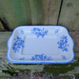 Rectangular hollow dish with blue flower pattern Limcolor