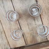 Glass sandblasted art deco