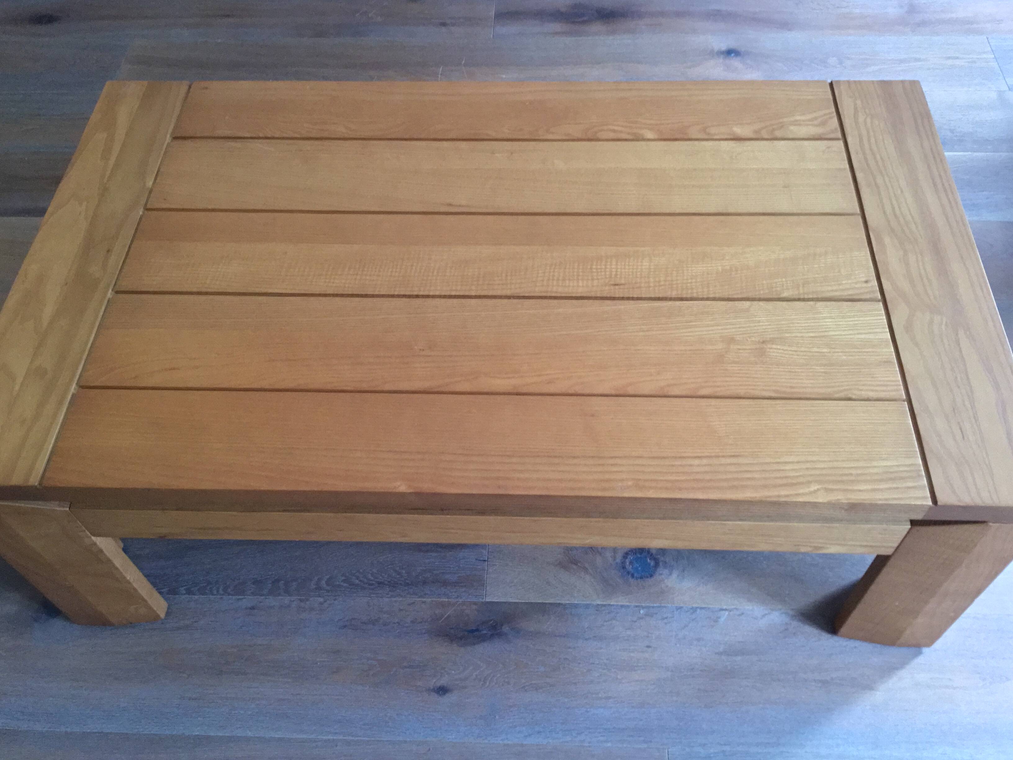 Table basse frêne massif