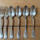 Set of 8 antique silver-plated cutlery pieces