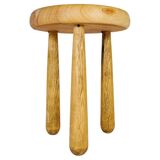Modern Scandinavian Sculptural Stool, Pine, Sweden, 1970s