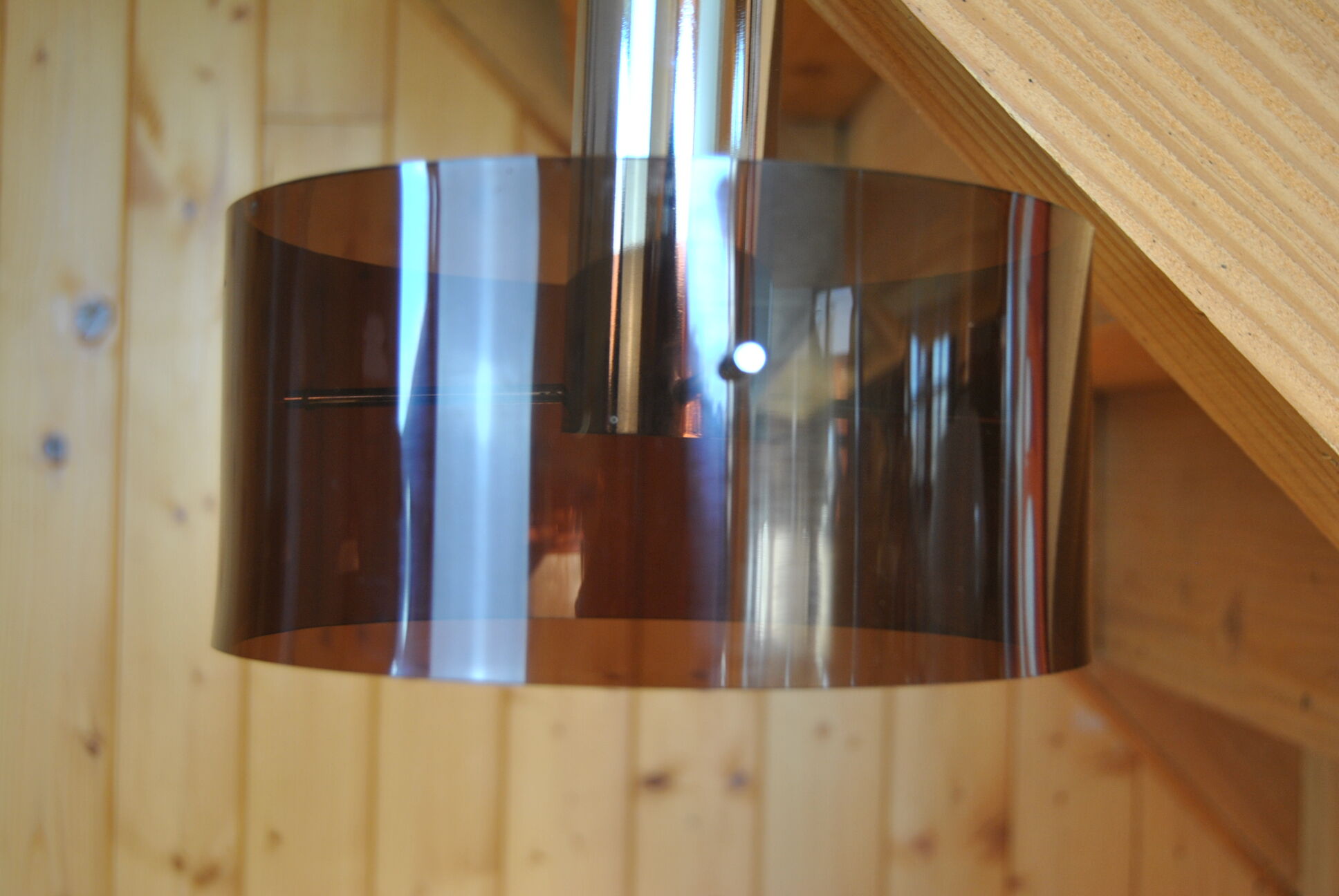 Smoked plexiglass chandelier 1970s