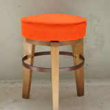 Stool in solid oak circa 1950