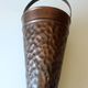 Copper umbrella stand with handle, vintage from the 1970s