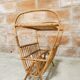 Rattan magazine holder, glass top