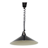 Black suspension light in "Space Age" style (Czechoslovakia, 1970s)