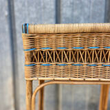 Vintage rattan storage unit