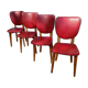 Lot of four 50's skai chairs