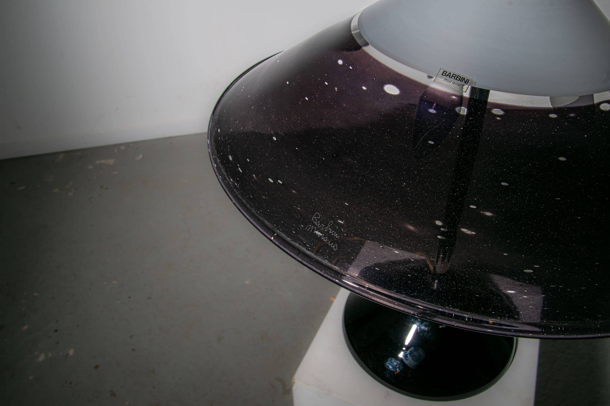 Afredo Barbini Murano glass table lamp circa 1980