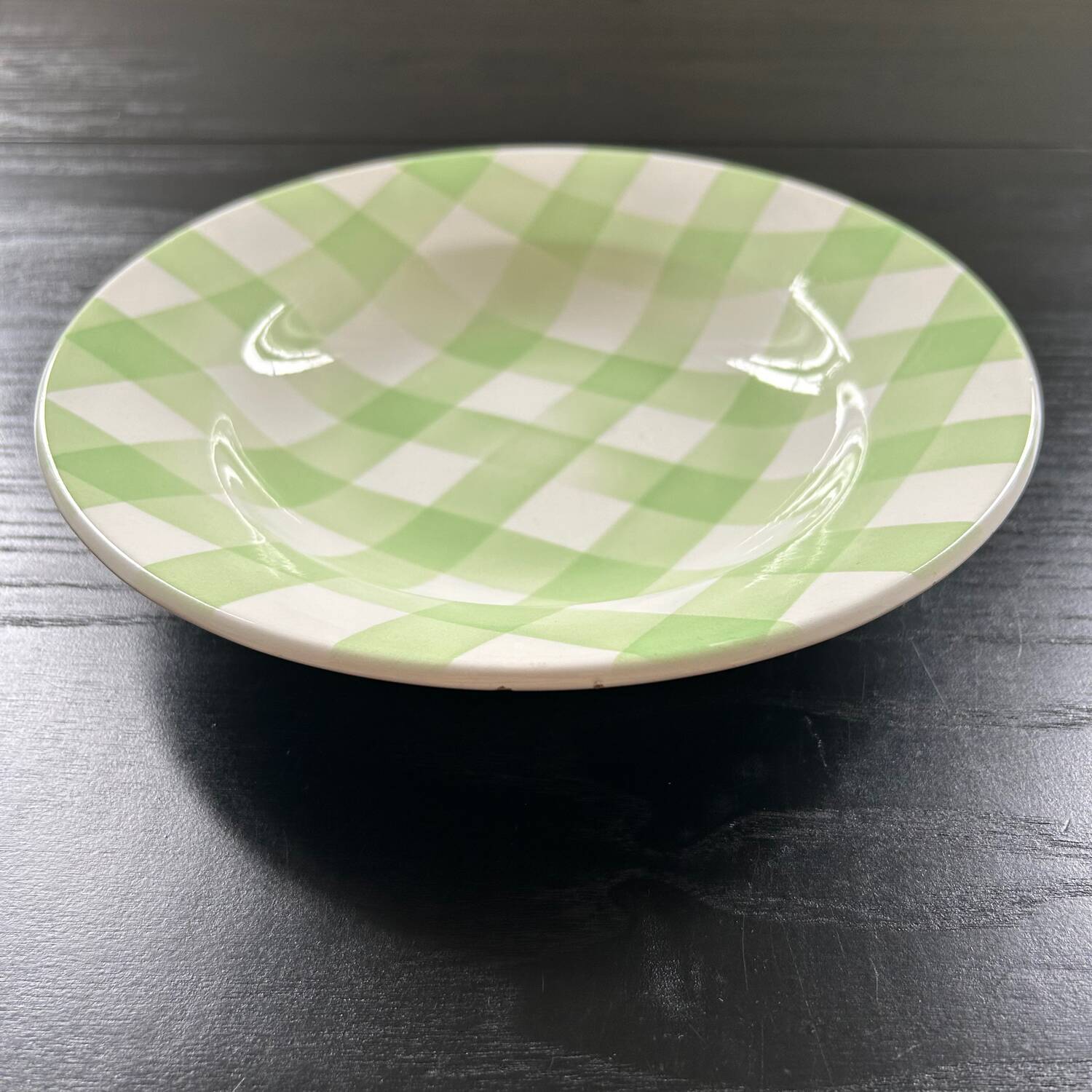 Pale green checkered plate