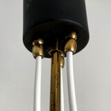 Italian glass and brass pendant lamp, 1950s