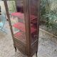 19th/20th century mahogany display cabinet, marble top and glass sides.