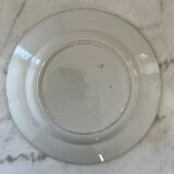 Large Earthenware Flat Plate with Floral Patterns