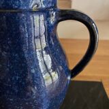 Blue enameled pitcher signed Laboute