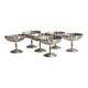 Lot de 6 grandes coupelles anciennes en inox
