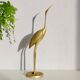 Brass heron 30cm