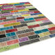 Tapis de patchwork turc contemporain tissé à la main 172 cm x 230 cm Multicolor Patchwork