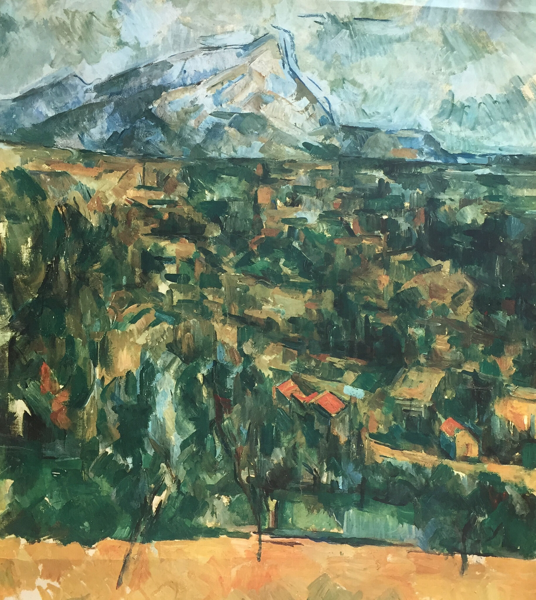 Affiche originale "Aix en Provence" Paul Cézanne, Sainte-Victoire 62x94cm 1960