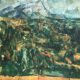 Affiche originale "Aix en Provence" Paul Cézanne, Sainte-Victoire 62x94cm 1960