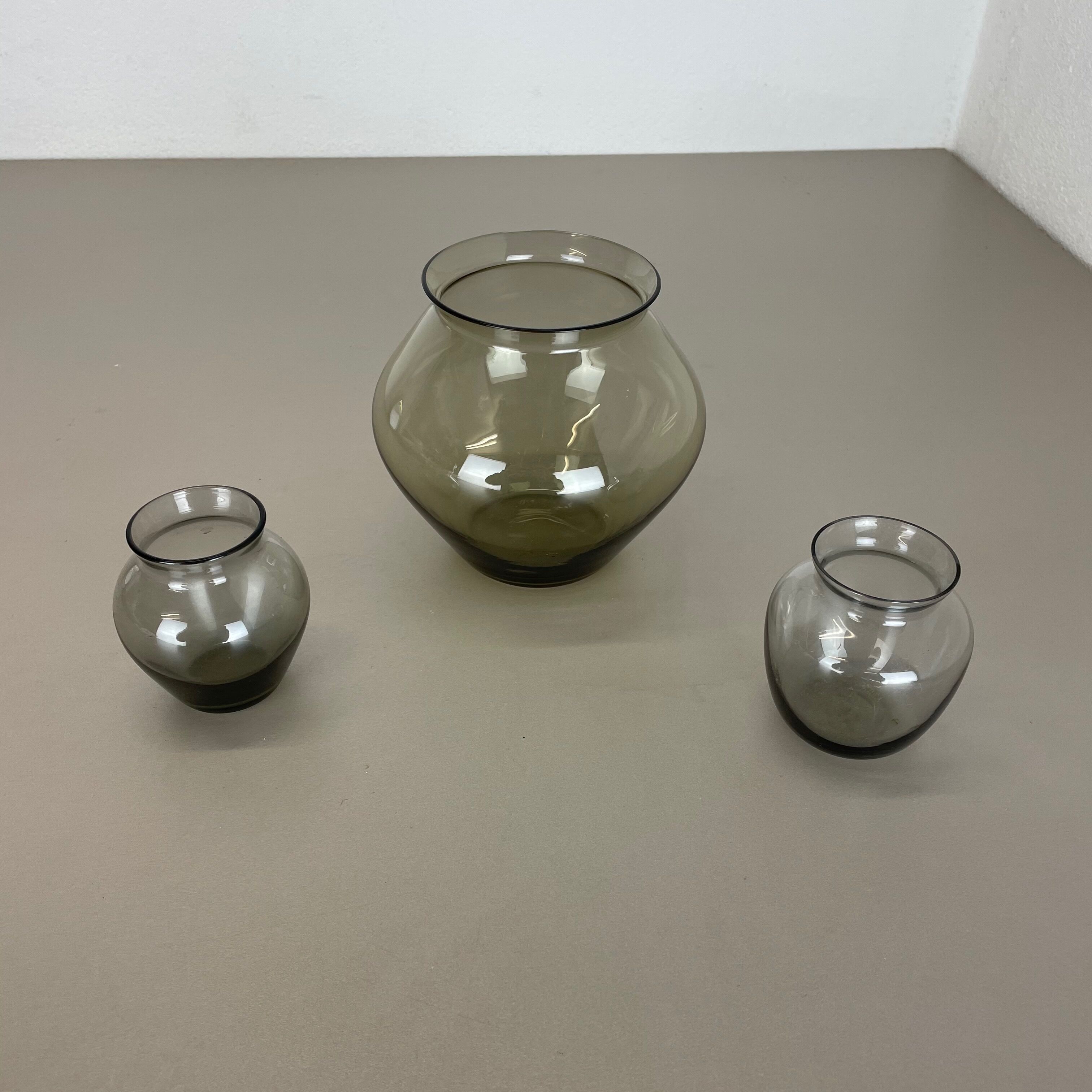 Set of Three Turmalin Vases by Wilhelm Wagenfeld for WMF, Germany 1960