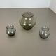 Set of Three Turmalin Vases by Wilhelm Wagenfeld for WMF, Germany 1960