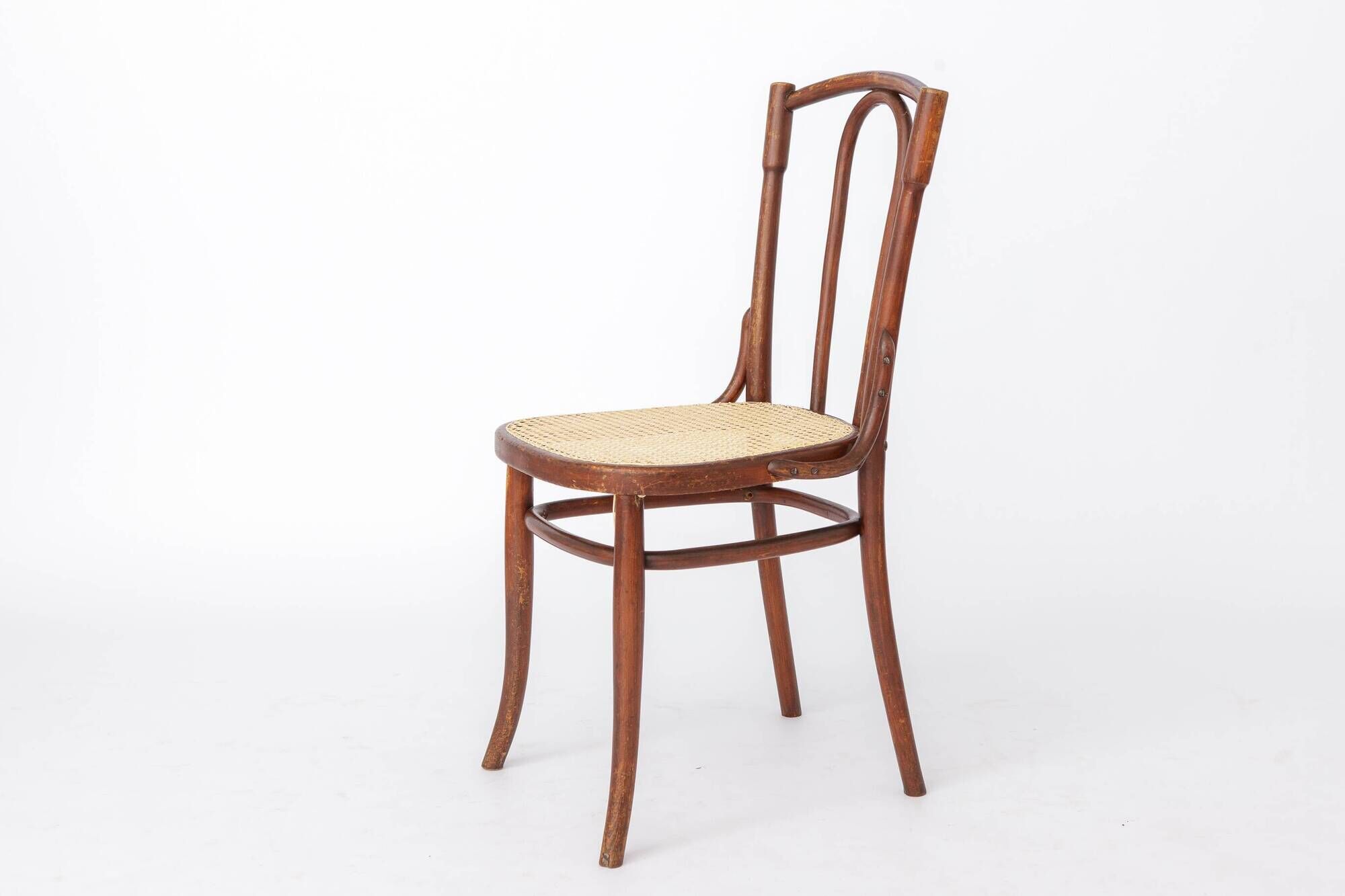 Antique Bentwood Chair in the Style of Thonet No. 56 | Austrian Rattan 1930