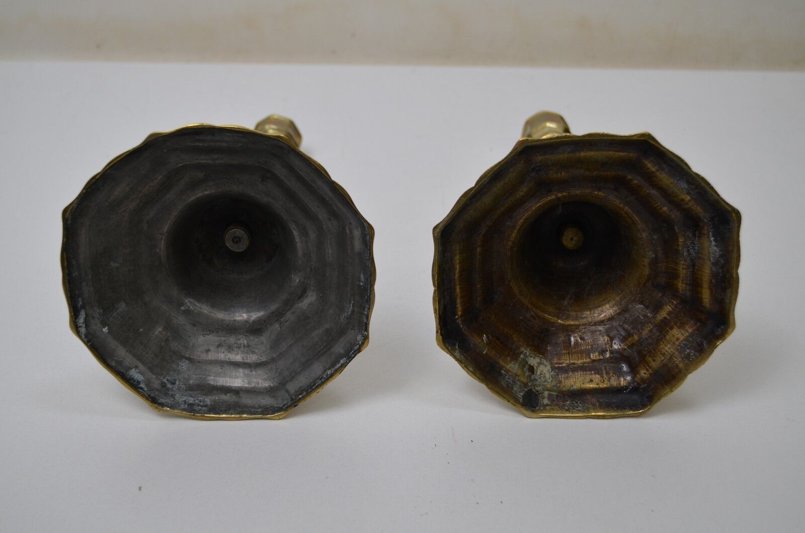 Pair of torches - Bronze chandeliers base with sides
