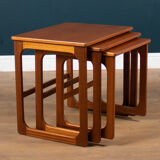 Retro teak 1960s set of 3 nesting coffee tables
