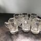 Set of 6 small glass liquor mugs