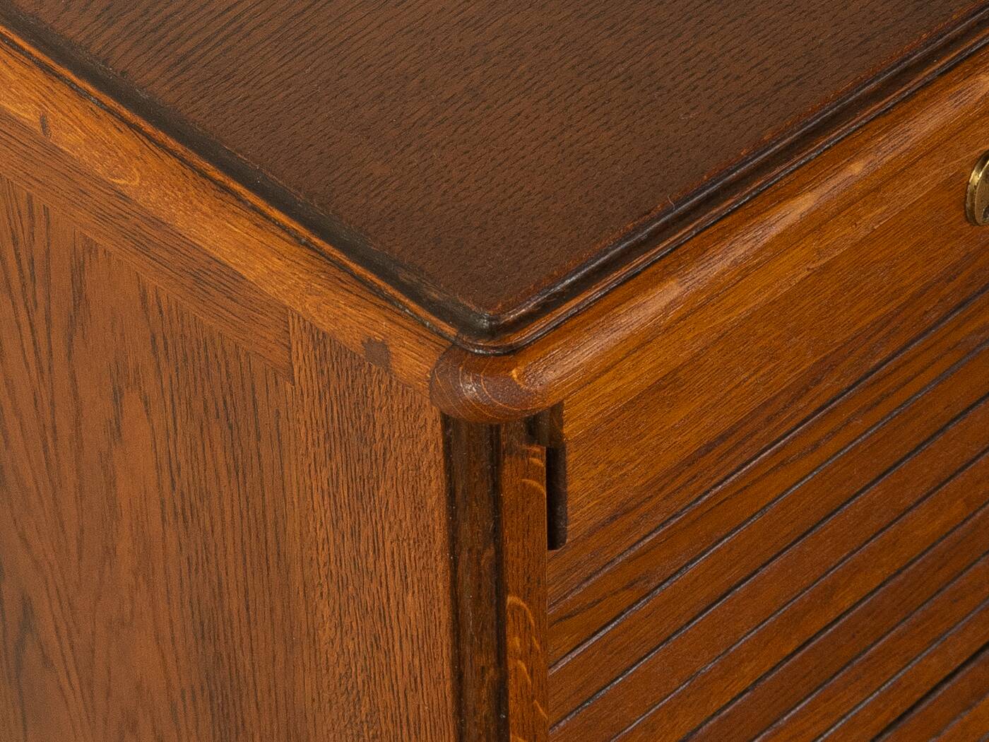 Unique Art Deco roll-top cabinet from the 1930s