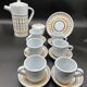 Vintage 1960s coffee service in ceramic, modernist design.