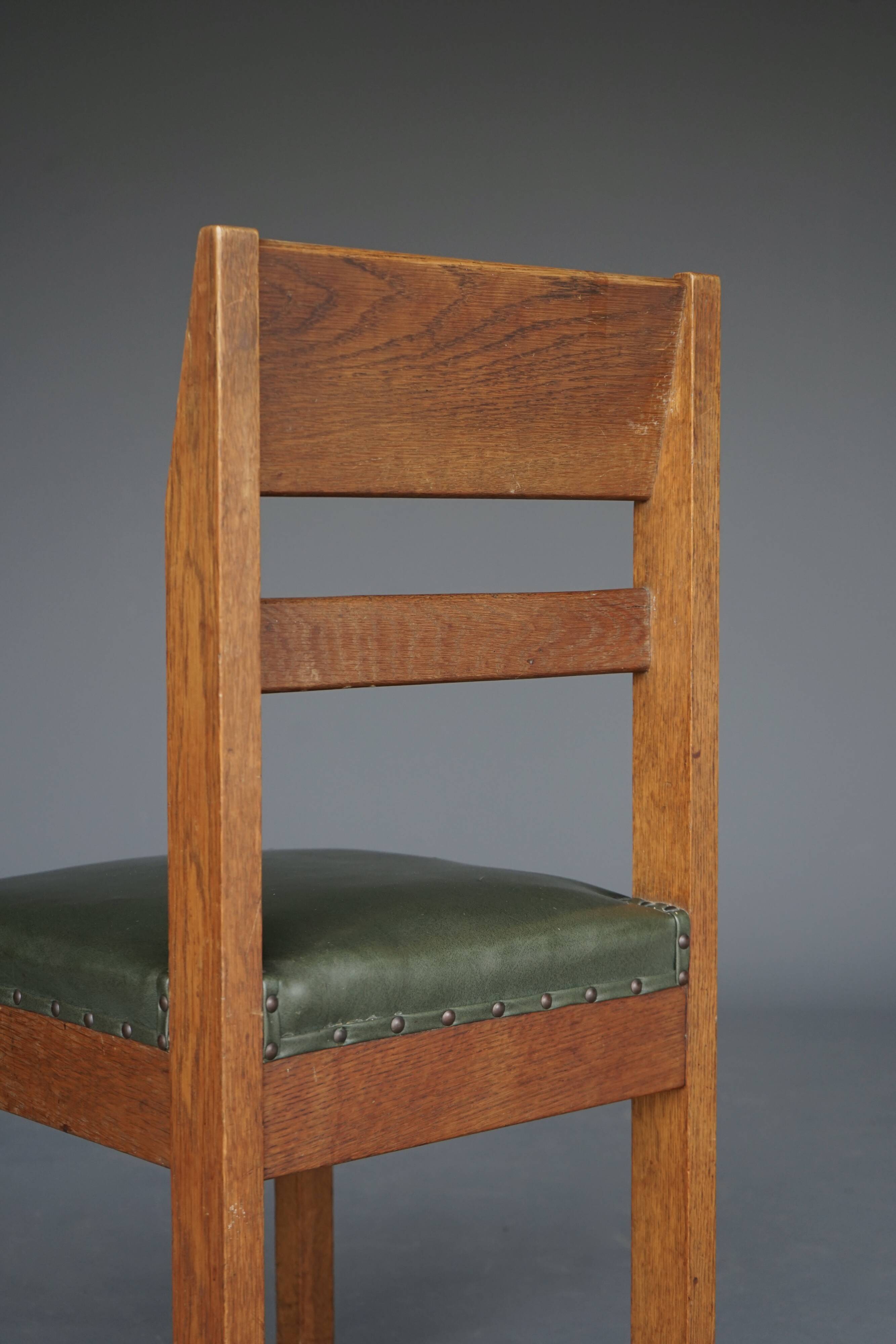 A rare and important side chair by Dutch architect Piet Klaarhamer, 1917