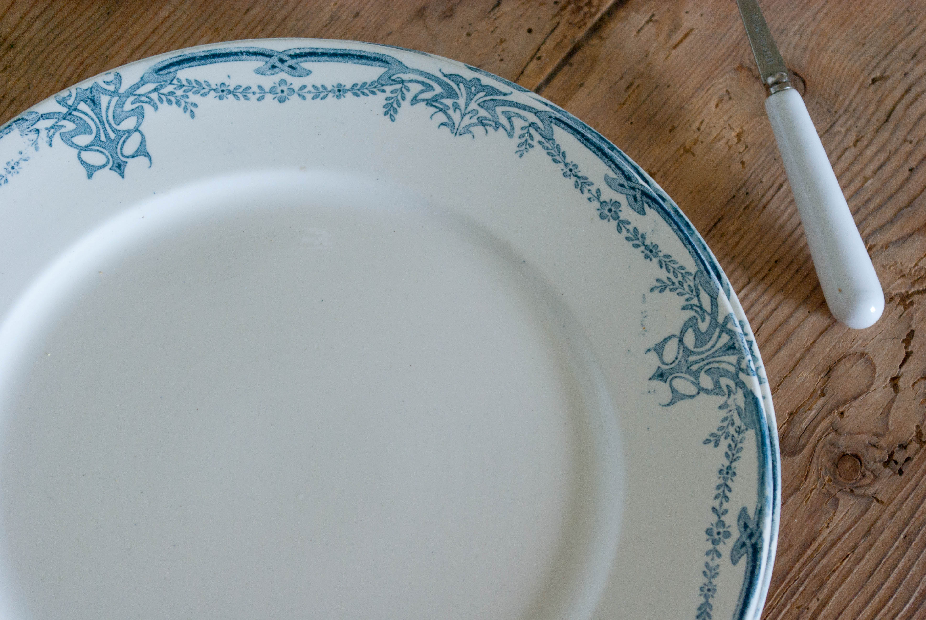 Antique dessert plates-iron ground