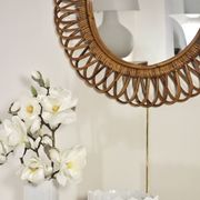 Rattan and bamboo mirror attributed to Franco Albini, Italy 1960's