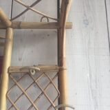 Rattan coat holder and mirror