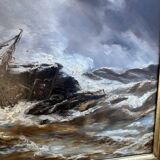 Oil on canvas The Shipwreck