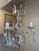 Small chandelier in bronze and crystal