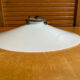 Vintage Suspension Old Shade Opaline White + Brass