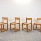 Vintage pine Scandinavian dinner set by Hugo Svensson for Bjarnums Mobelfrabiker