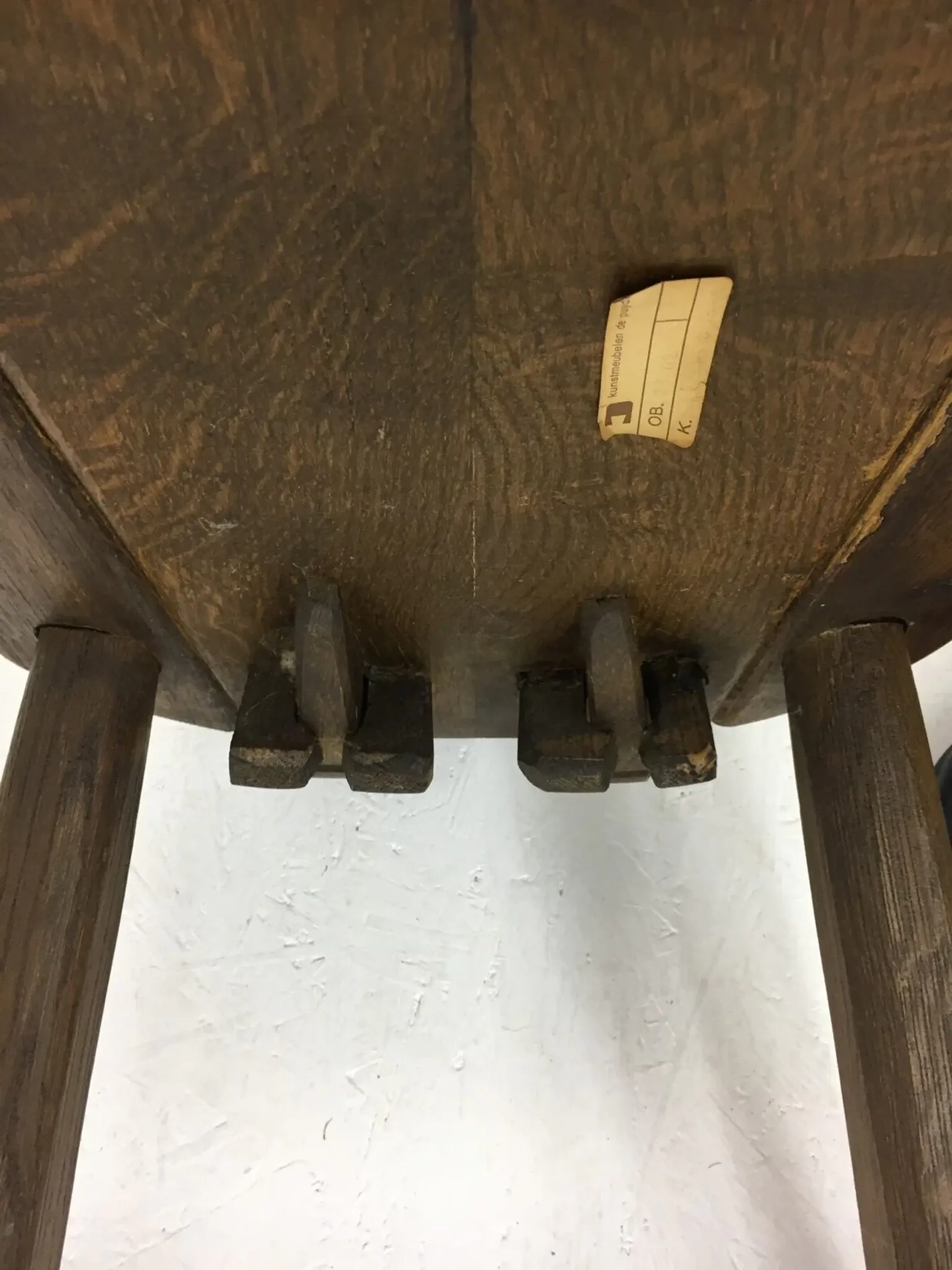 Set of 4 Belgian brutalist dining chairs from De Puydt, 1970s