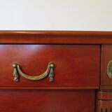 4-drawer chest of drawers – Cherry stain – Imitation Empire style – 80s