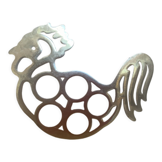 Rooster hen eggs trivet
