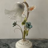 Vintage lamp in metal and glass