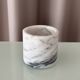 Vintage Carrara Marble Pot / Marble Pencil Holder / Toothbrush Holder / Des