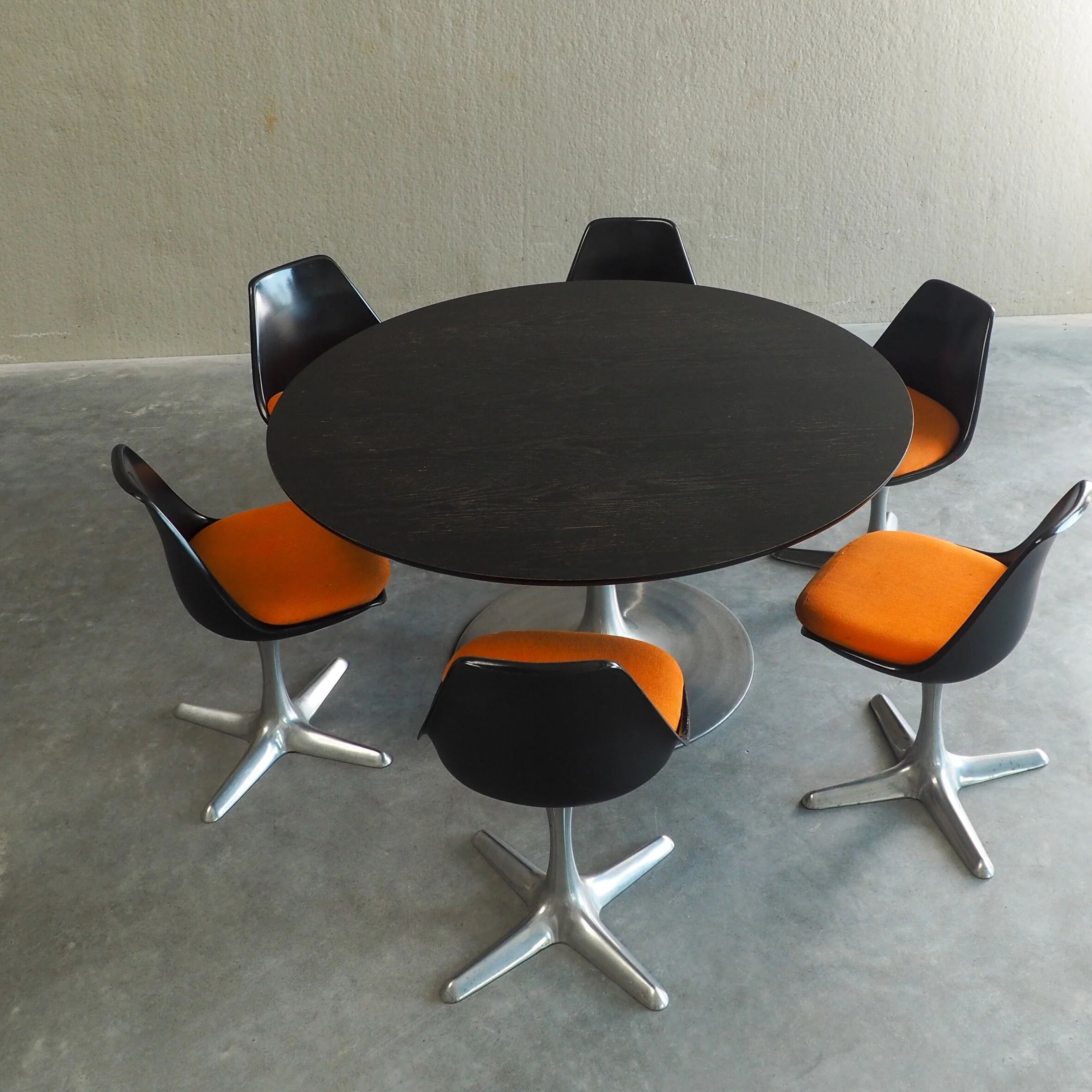 Space Age dining set by Maurice Burke for Arkana