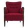 1950s, Danish design, armchair, original condition, red cotton-wool fabric.