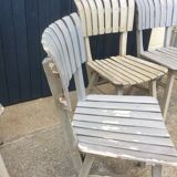 Lot de 4 chaises de jardin vintage