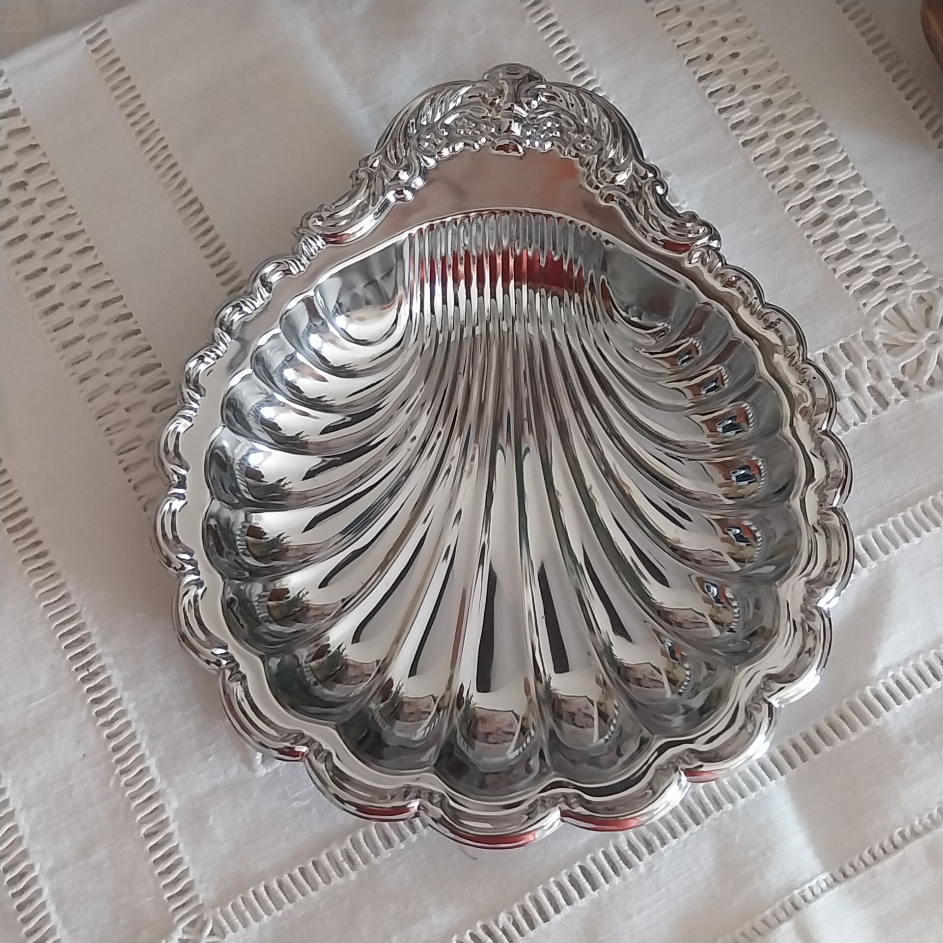 Vintage scallop shell dish
